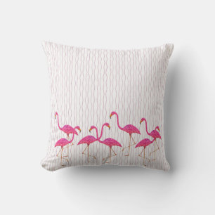 Pink Flamingos Outdoor Pillow