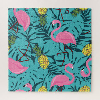 Pink Flamingos Palm: Exotic Hawaii Jigsaw Puzzle