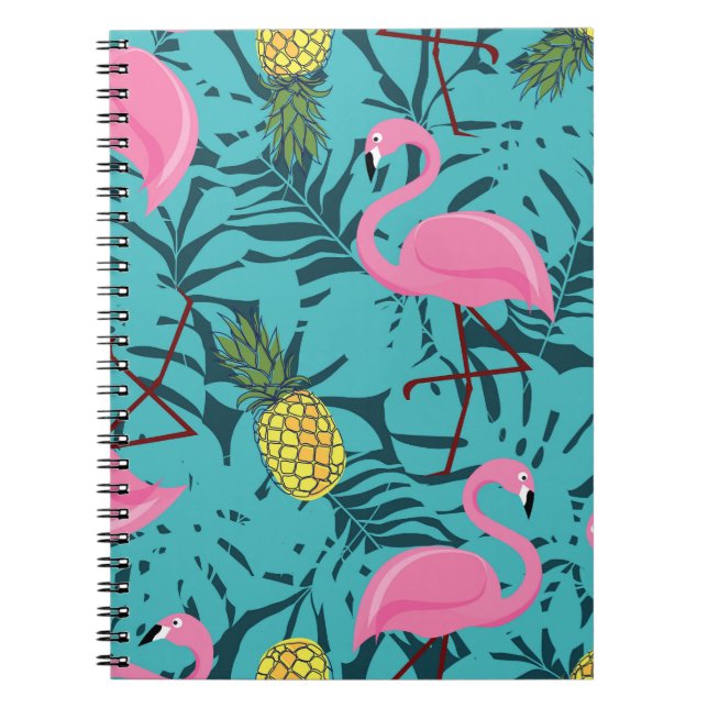Pink Flamingos Palm: Exotic Hawaii Notebook (Front)