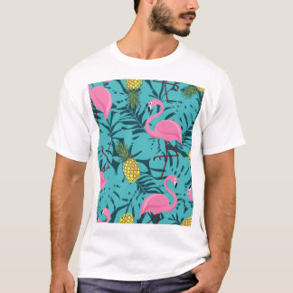 Pink Flamingos Palm: Exotic Hawaii T-Shirt
