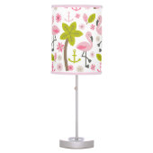 Pink Flamingos + Palm Trees Lamp (Front)
