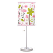 Pink Flamingos + Palm Trees Lamp (Right)