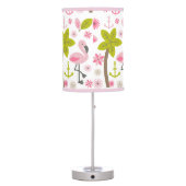 Pink Flamingos + Palm Trees Lamp (Back)