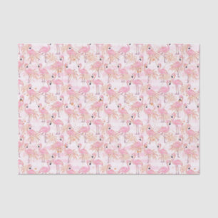 Pink Flamingos & Palm Trees Tissue Paper