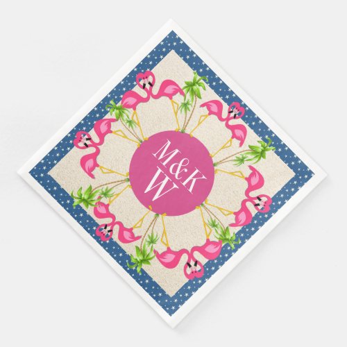 Pink Flamingos Party Goods Napkins