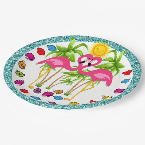 Pink Flamingos Party Goods Plate