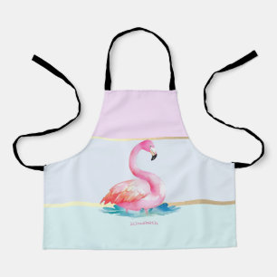 Pink Flamingos Pastel Colorful Apron