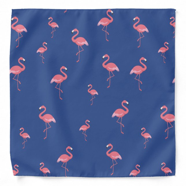 pink flamingos pattern bandana (Front)