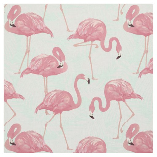 Pink Flamingos Pattern fabric