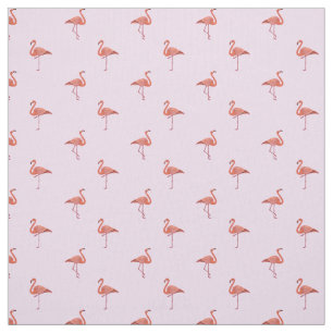 Pink flamingos pattern fabric