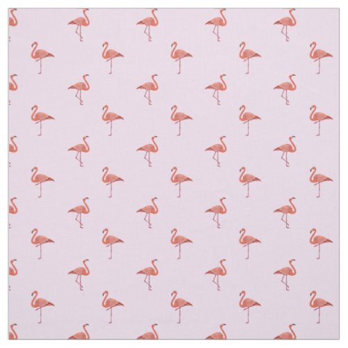 Pink flamingos pattern fabric