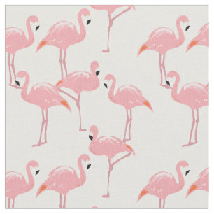 Pink Flamingos Pattern Fabric