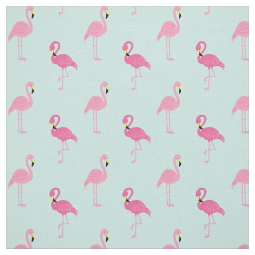 Pink Flamingos Pattern Fabric