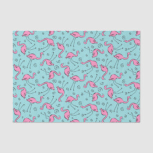 Pink Flamingos Pattern Tissue Paper