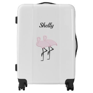 Pink Flamingos Personal Luggage
