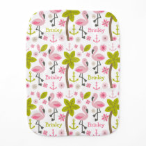 Pink Flamingos Personalized Burp Cloth Pink Flamingos Personalized Burp Cloth