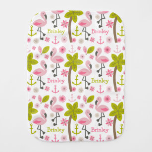 floral burp cloths