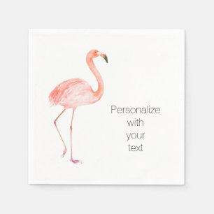 Pink Flamingos Personalized Napkins