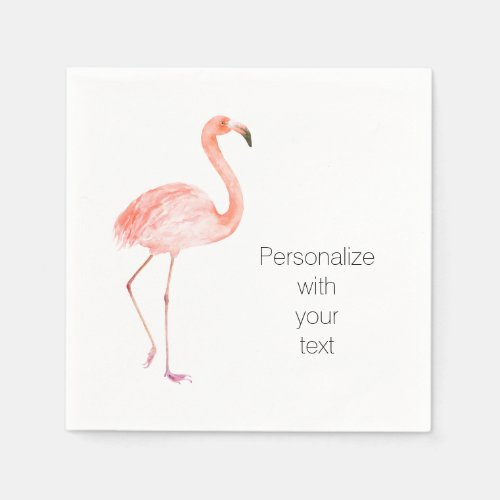 Pink Flamingos Personalized Napkins