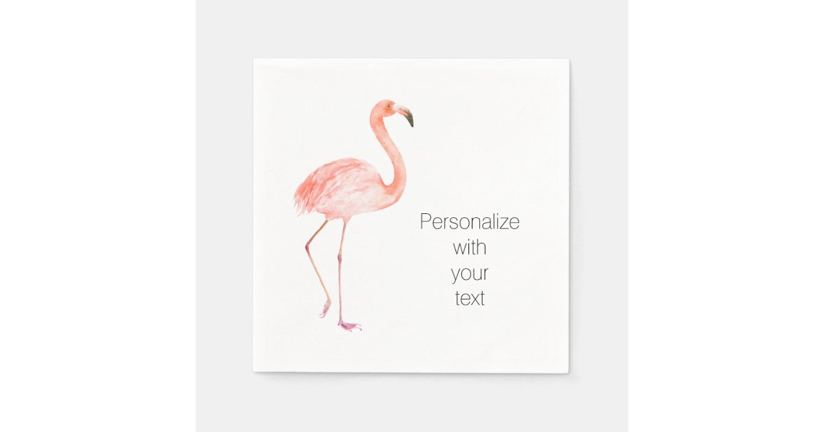 Pink Flamingos Personalized Napkins | Zazzle