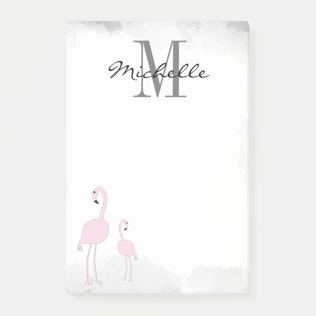 Pink Flamingos Personalized  Notes (Front)
