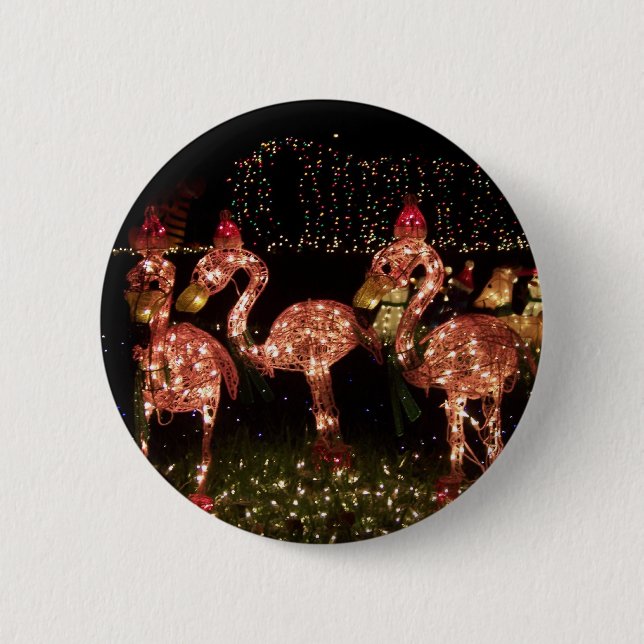 Pink Flamingo's Pinback Button (Front)