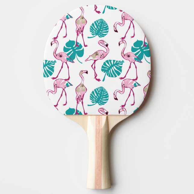 Pink Flamingos Ping-Pong Paddle (Front)
