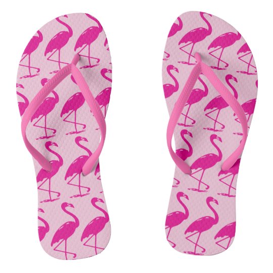 pink flamingo flip flops