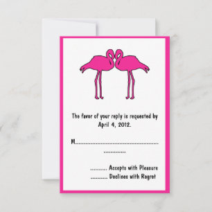 Pink Flamingos Reply Cards