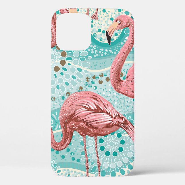 Pink flamingos seamless pattern Case-Mate iPhone case (Back)