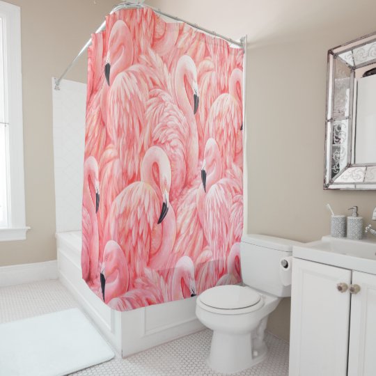 Pink Flamingos Shower Curtain
