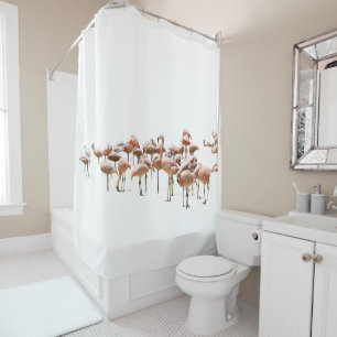 Pink Flamingos Shower Curtain
