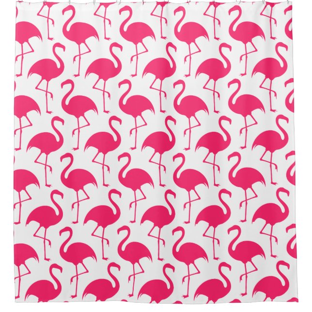 Pink Flamingos Shower Curtain (Front)