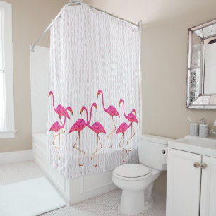 Pink Flamingos Shower Curtain