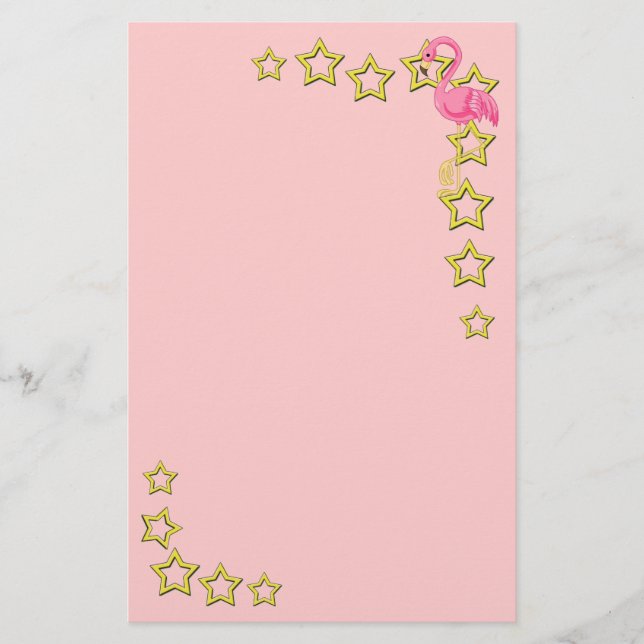 Pink Flamingos Stationery (Front)