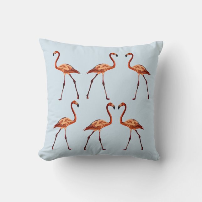 Pink Flamingos Throw Cushion 41 cm x 41 cm (Front)