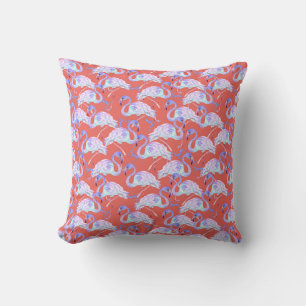 Pink Flamingos Throw Pillow