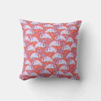 Pink Flamingos Throw Pillow