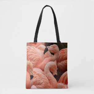 Pink flamingos tote bag