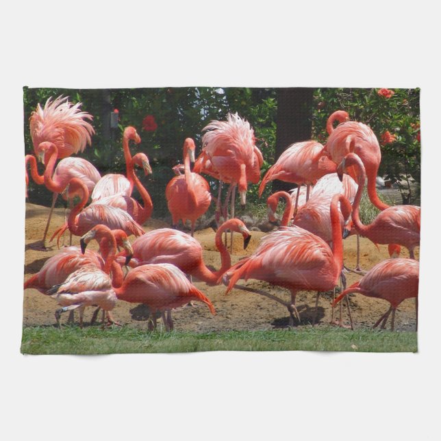 Pink Flamingos Towel (Horizontal)
