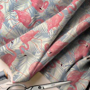 Pink Flamingos Tropical Paradise ID487 Fabric