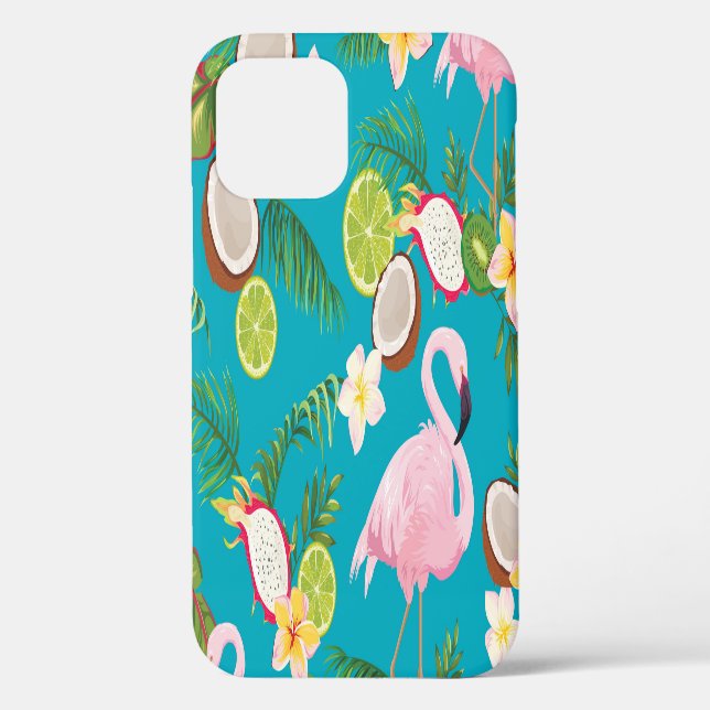 Pink Flamingos: Tropical Seamless Pattern Case-Mate iPhone Case (Back)