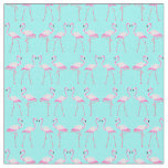 Pink Flamingos Turqouise Beach Summer Fabric