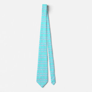Pink Flamingos Turqouise Summer Beach Neck Tie