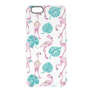 Pink Flamingos Clear iPhone 6/6S Case