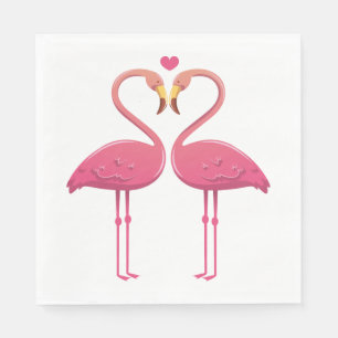 Pink Flamingos Wedding, Bridal Shower Luau Summer Napkins