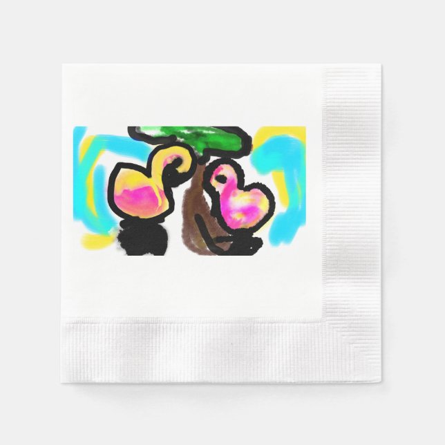 Pink flamingos Wedding  Napkins (Front)