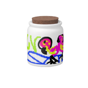 Pink flamingos wedding summer fun candy jar