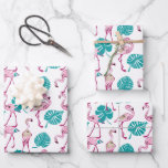 Pink Flamingos Wrapping Paper Sheets