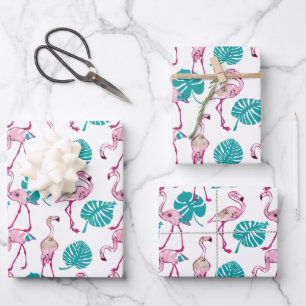 Pink Flamingos Wrapping Paper Sheets